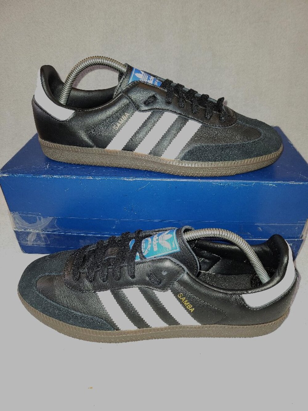 Adidas Samba OG Originals Black White Brown Gum B75807 Men's Size 9.5 Sneakers